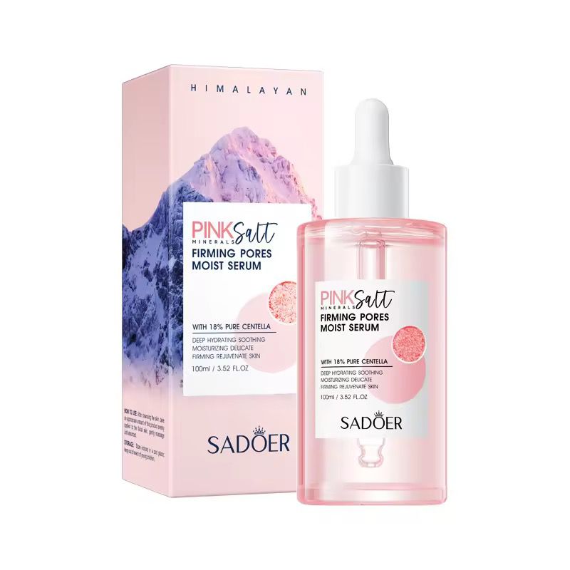 Sadoer Himalayan Pink Salt Moisturizing Essence Shrink Pores Tighten Skin Deep Hydration Refresh Skin Care Facial Serum