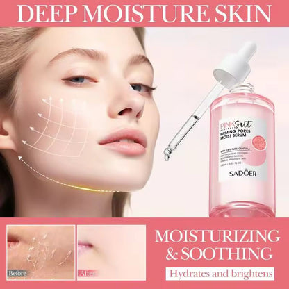 Sadoer Himalayan Pink Salt Moisturizing Essence Shrink Pores Tighten Skin Deep Hydration Refresh Skin Care Facial Serum