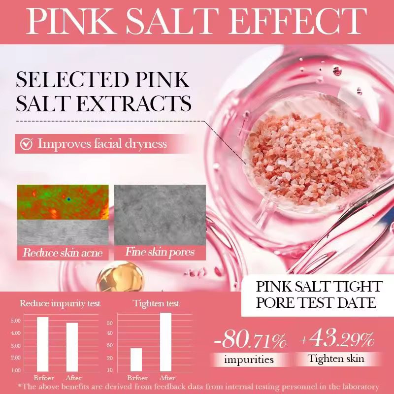 Sadoer Himalayan Pink Salt Moisturizing Essence Shrink Pores Tighten Skin Deep Hydration Refresh Skin Care Facial Serum