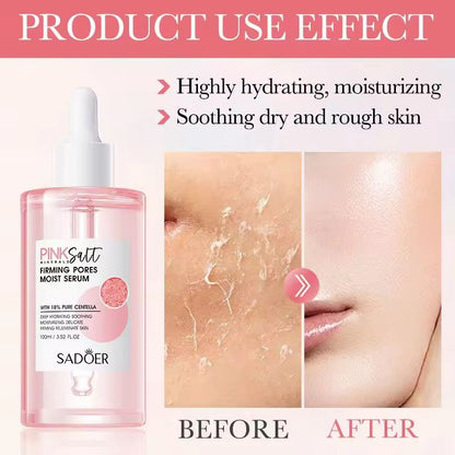 Sadoer Himalayan Pink Salt Moisturizing Essence Shrink Pores Tighten Skin Deep Hydration Refresh Skin Care Facial Serum