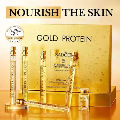 Sadoer Gold Collagen Essence Set Face Cleansing Anti Wrinkle Tightening Skin Brightening