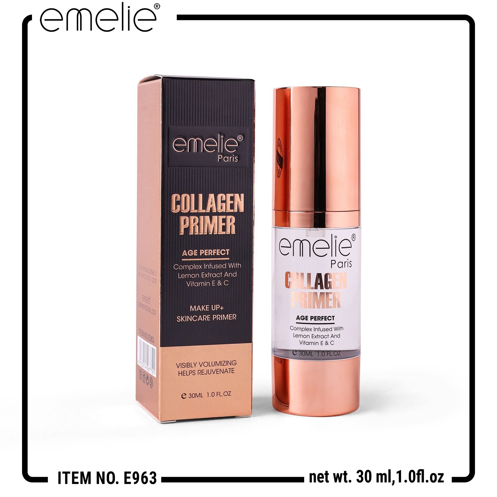 Emelie Paris Collagen Primer Makeup+ Skincare Primer 30ml