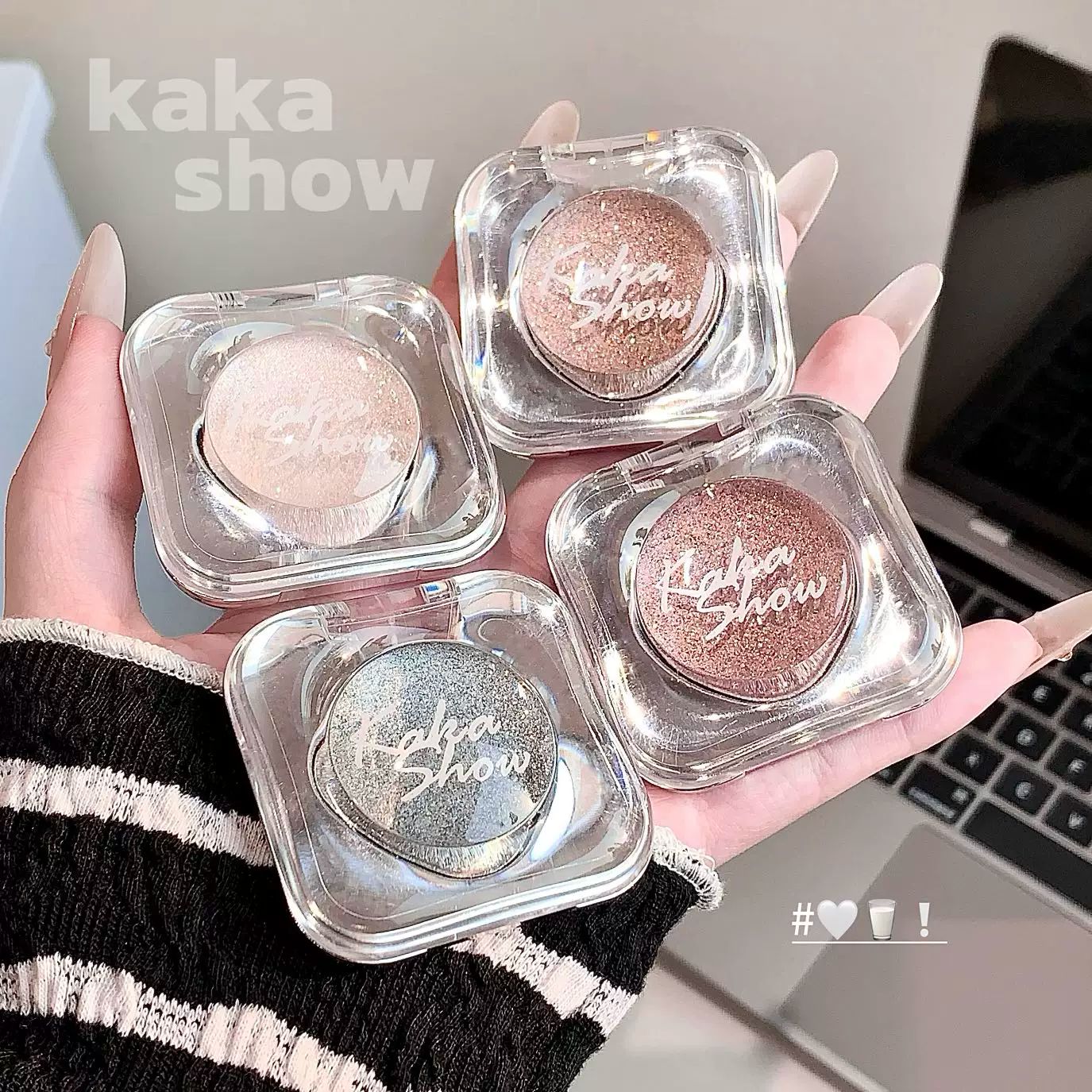 Kaka Show Eyeshadow + Highlighter Pack Of 4Pcs