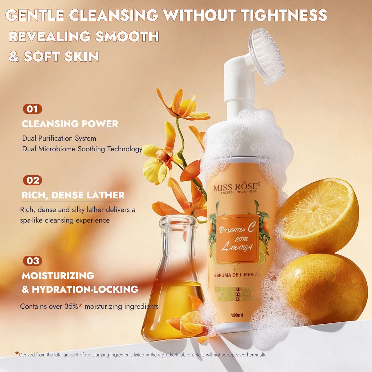 Miss Rose Creamy Facial Foam Cleanser