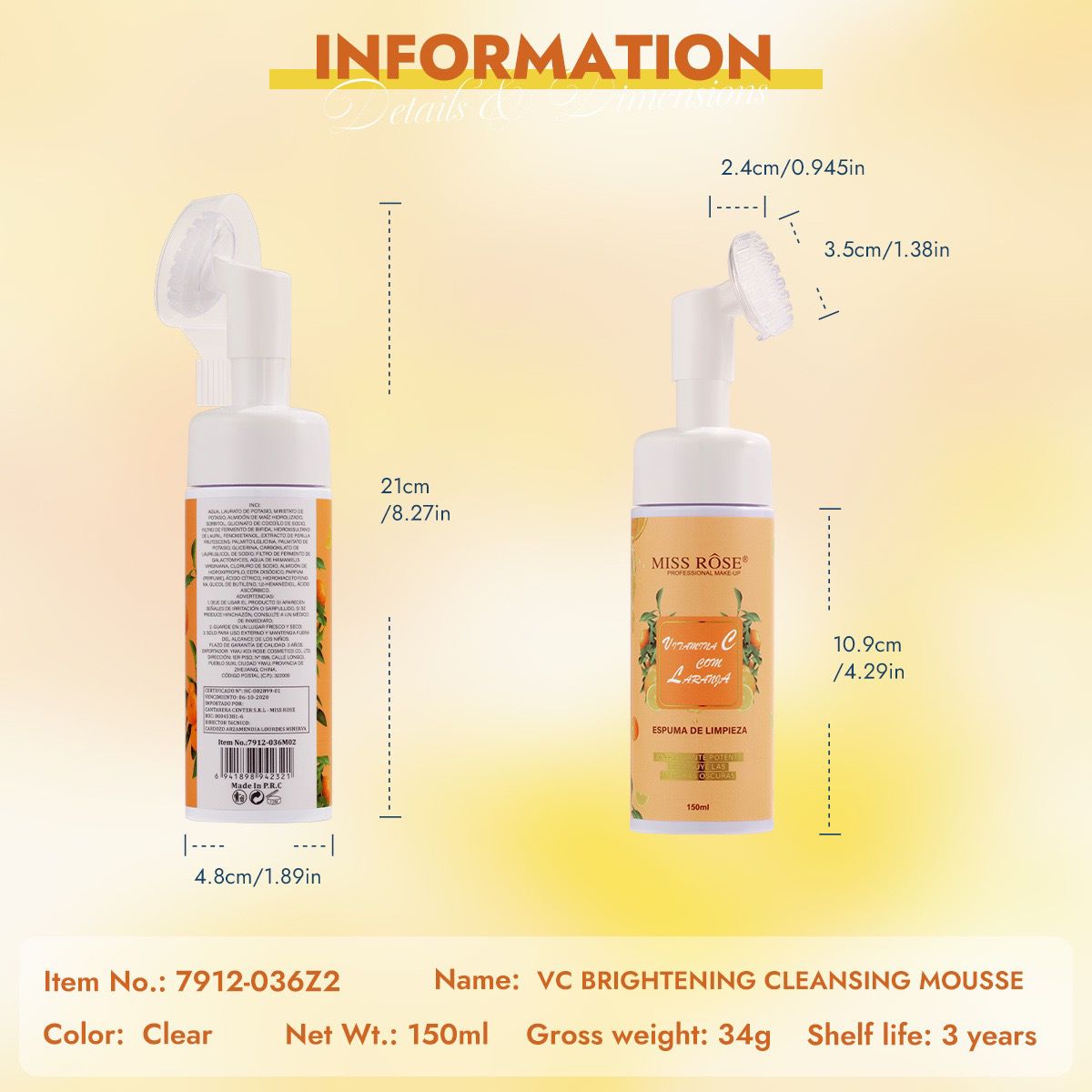 Miss Rose Creamy Facial Foam Cleanser
