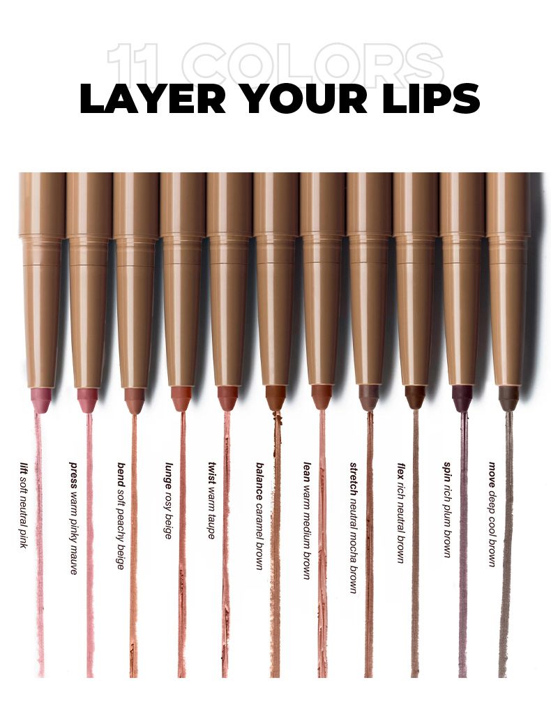 Pagevine Lip Liner And Lipstick Pencil 8pcs Set