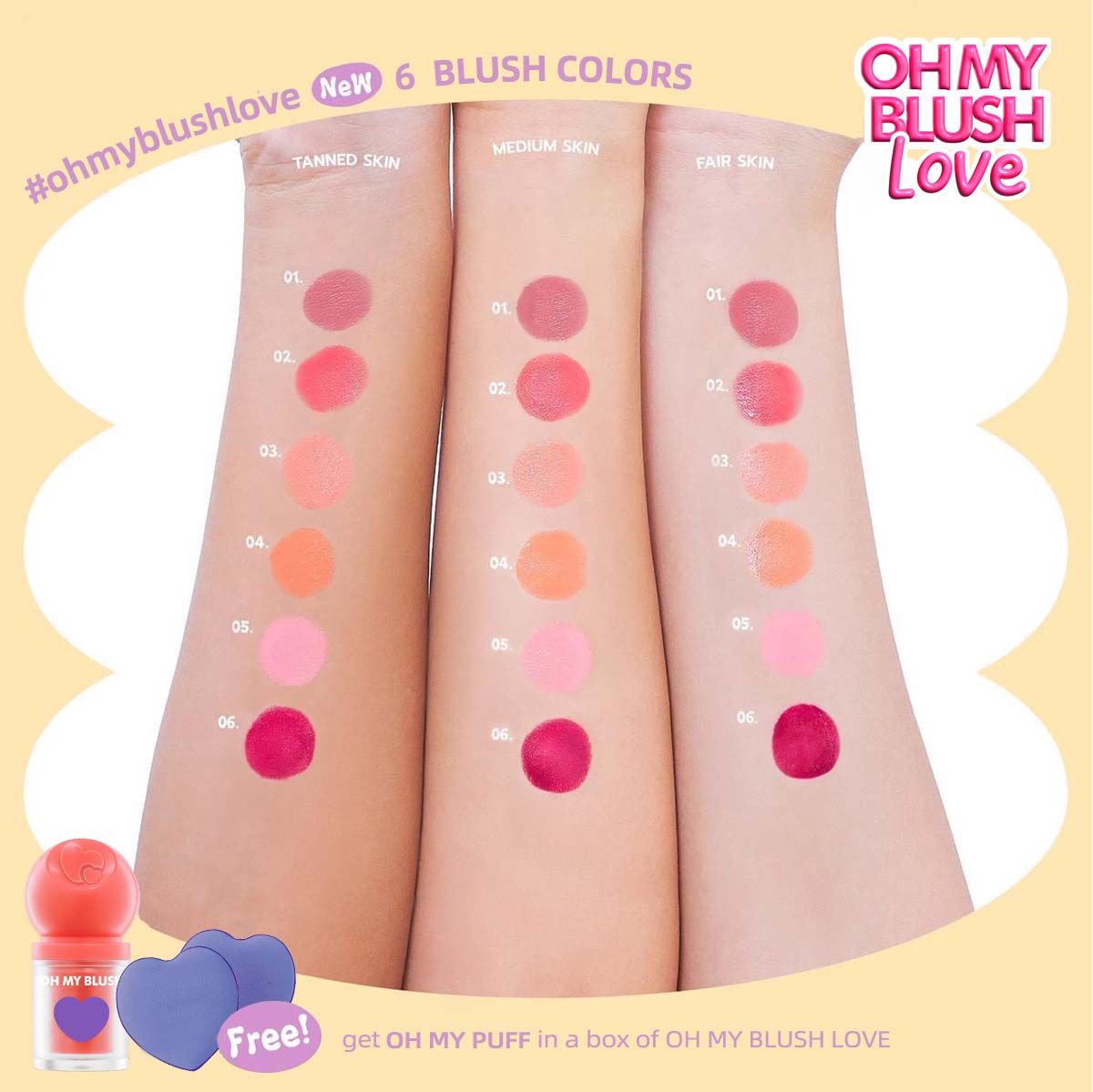 Pagevine Blush Liquid Sweet And Tidy Matte Blush 6Pcs Set