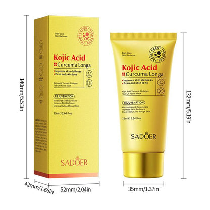 Sadoer Kojic Acid Turmeric Collagen Tear Off Facial Mask 75ml