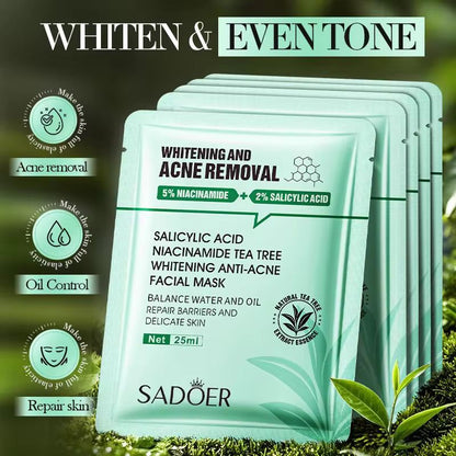 Sadoer Niacinamide Tea Tree Facial Mask 5 Pack