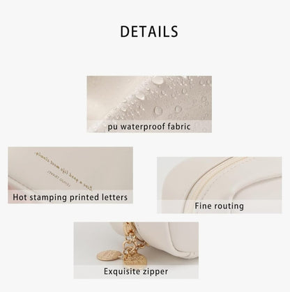 Travel Friendly Soft Touch Portable Cosmetics And Vanity Pouch