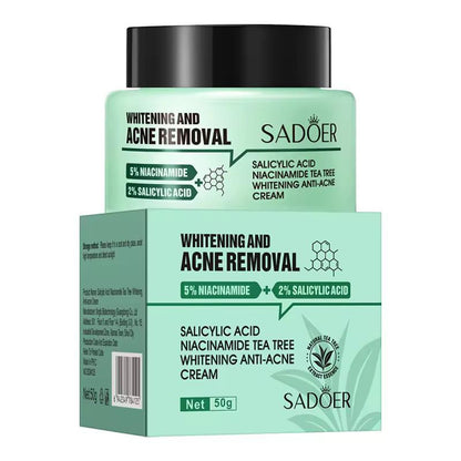 SADOER Salicylic Acid Niacinamide Tea Tree Acne Brightening Face Cream