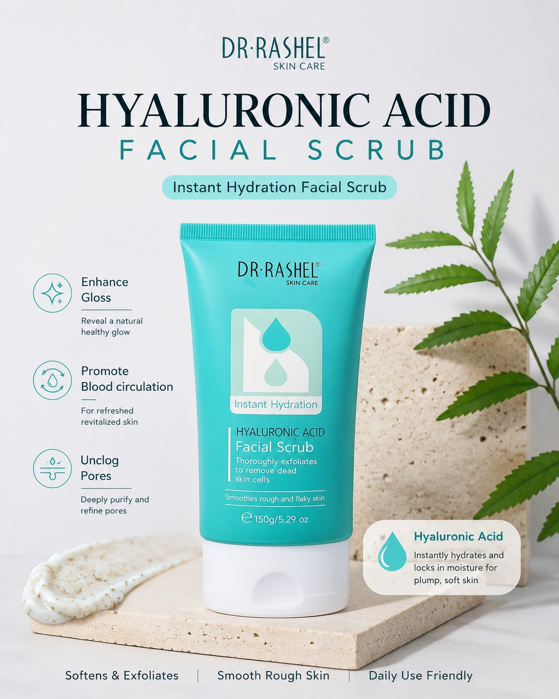 Dr Rashel Hyaluronic Acid Facial Scrub For Smooth Skin