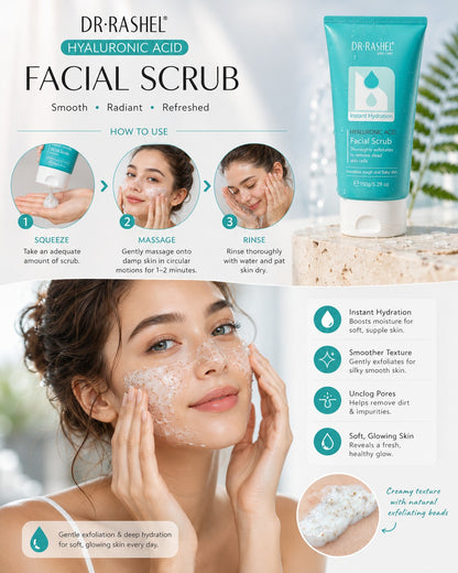 Dr Rashel Hyaluronic Acid Facial Scrub For Smooth Skin