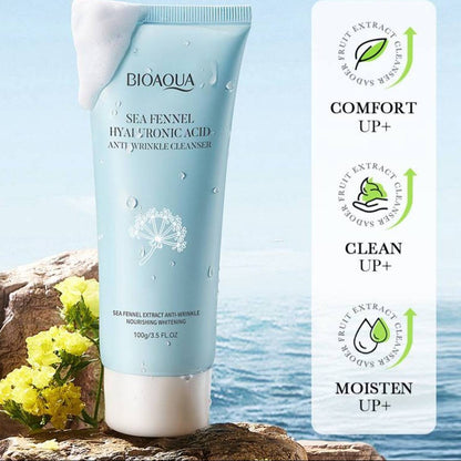 Bioaqua Sea Fennel Hyaluronic Acid Anti-Wrinkle Facial Cleanser 100g