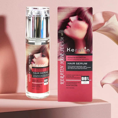 Keratin Hair Serum Strengthening Repair Hair Treatment with Amino Acid Nourishing Fluffy Hair Growth Oil Serum