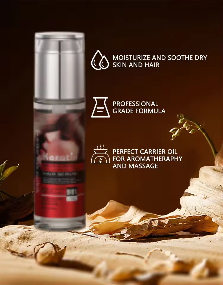 Keratin Hair Serum Strengthening Repair Hair Treatment with Amino Acid Nourishing Fluffy Hair Growth Oil Serum