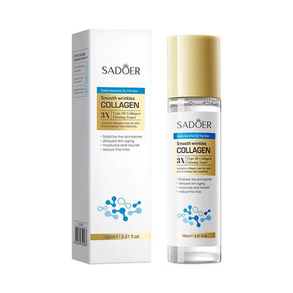 Sadoer III Collagen Wrinkle Firming Toner Hydrates and Moisturizes Refreshing Hydration Fading Soft Smooth Skin