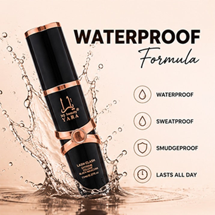 Yara 3Q Beauty 24H Waterproof Extreme Volume Curl Black Mascara