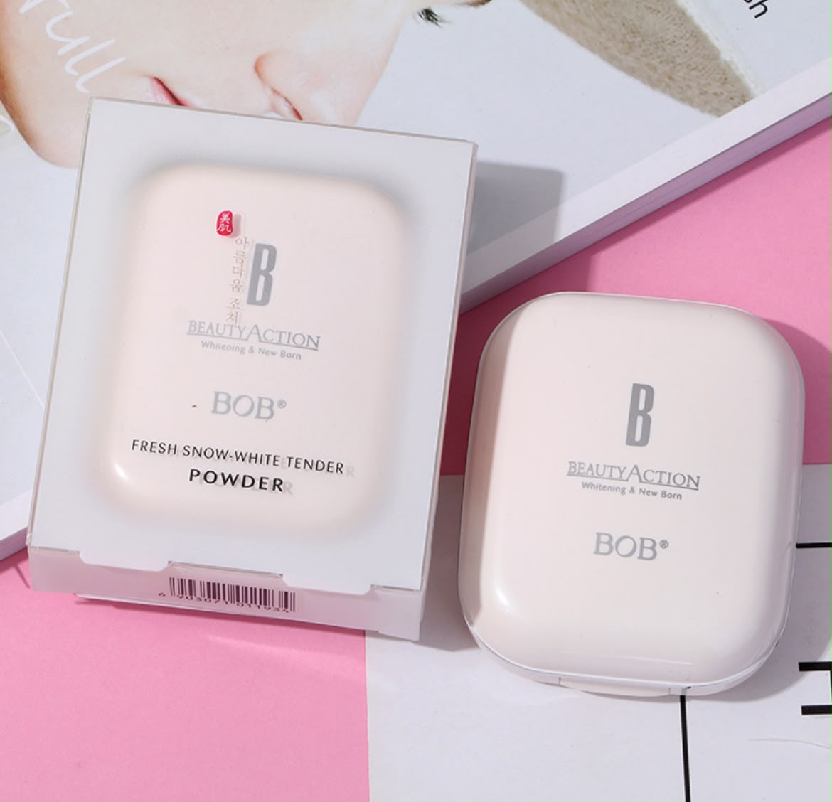 BOB Beauty Compact Powder Long Lasting Oil Control Makeup For Fair To Medium Skin Tone
