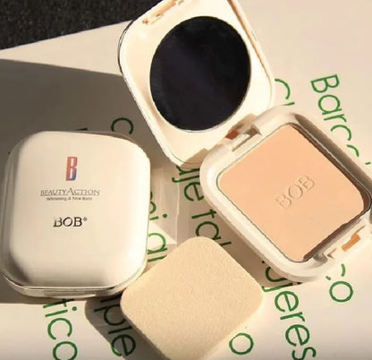 BOB Beauty Compact Powder Long Lasting Oil Control Makeup For Fair To Medium Skin Tone