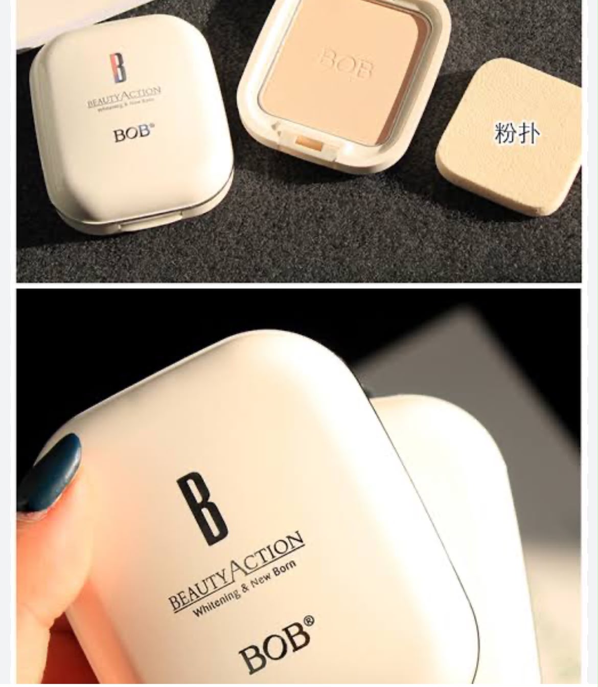 BOB Beauty Compact Powder Long Lasting Oil Control Makeup For Fair To Medium Skin Tone