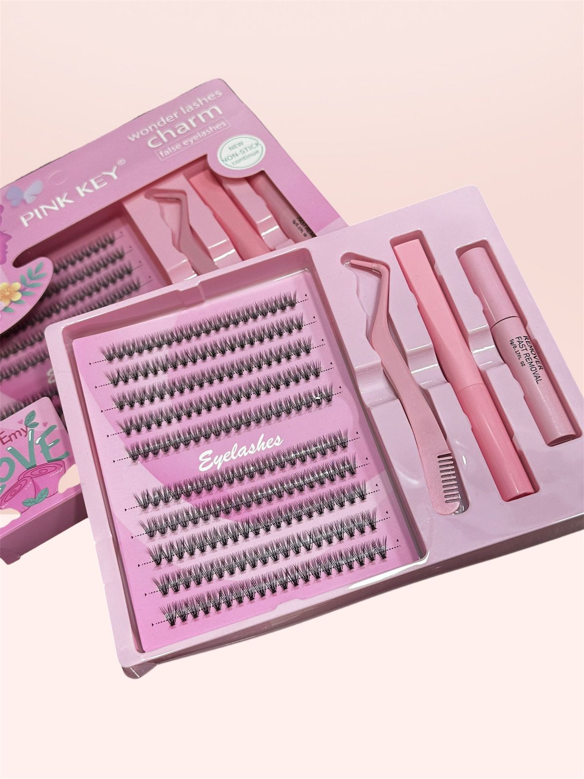 Pink Key Eyelash Extension