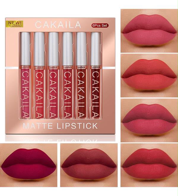 Cakaila Matte Lipstick Long Lasting 6 Pcs Set