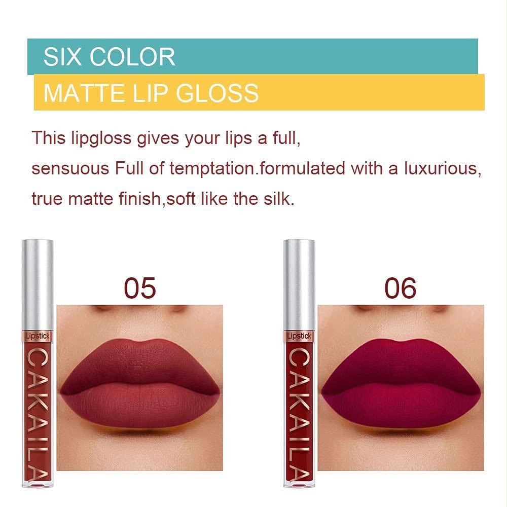 Cakaila Matte Lipstick Long Lasting 6 Pcs Set