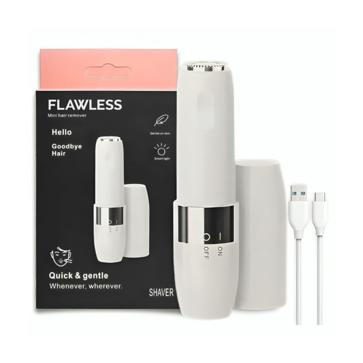 Rechargeable Flawless Hair Removal Machine Painless Facial For Face Chin Cheek Eyebrow Upper Lip Hair Removal Trimmer Shaver For Women