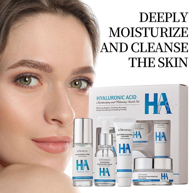 KORMESIC Personal Beauty Care Hyaluronic Acid Anti-Wrinkle Cosmetic Face Care 4Pcs Set