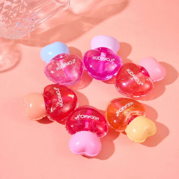 Hudamoji Pack of 6 New Cute Heart Shape Candy Special Lip Gloss Set