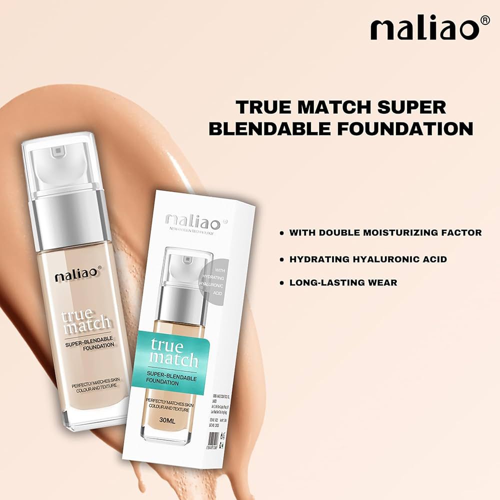 Maliao True Match Super Blendable Foundation Perfectly Matched Beauty Foundation