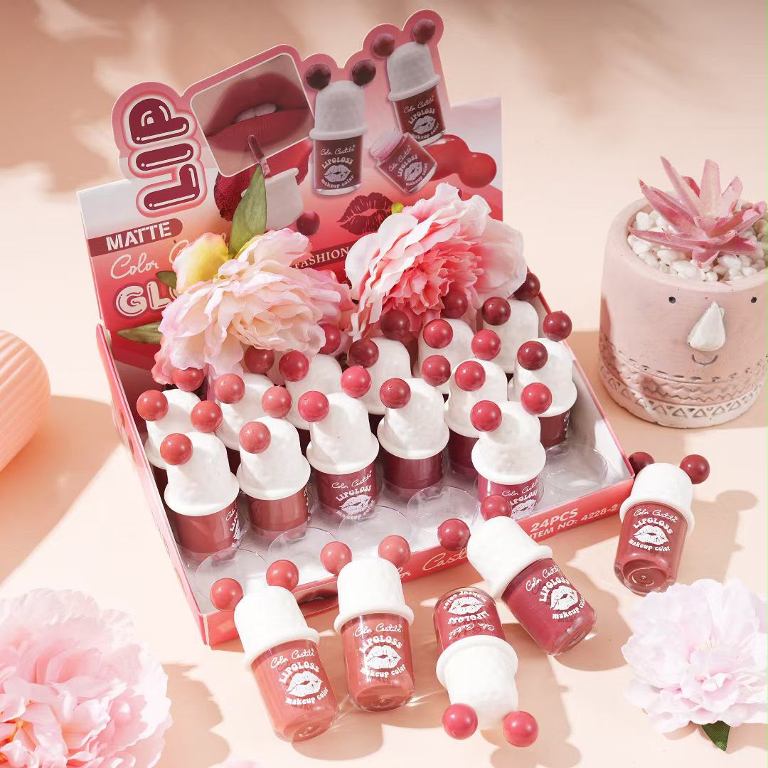 Color Castle Matte Lip Gloss Cherry Cap 6 Pcs Set