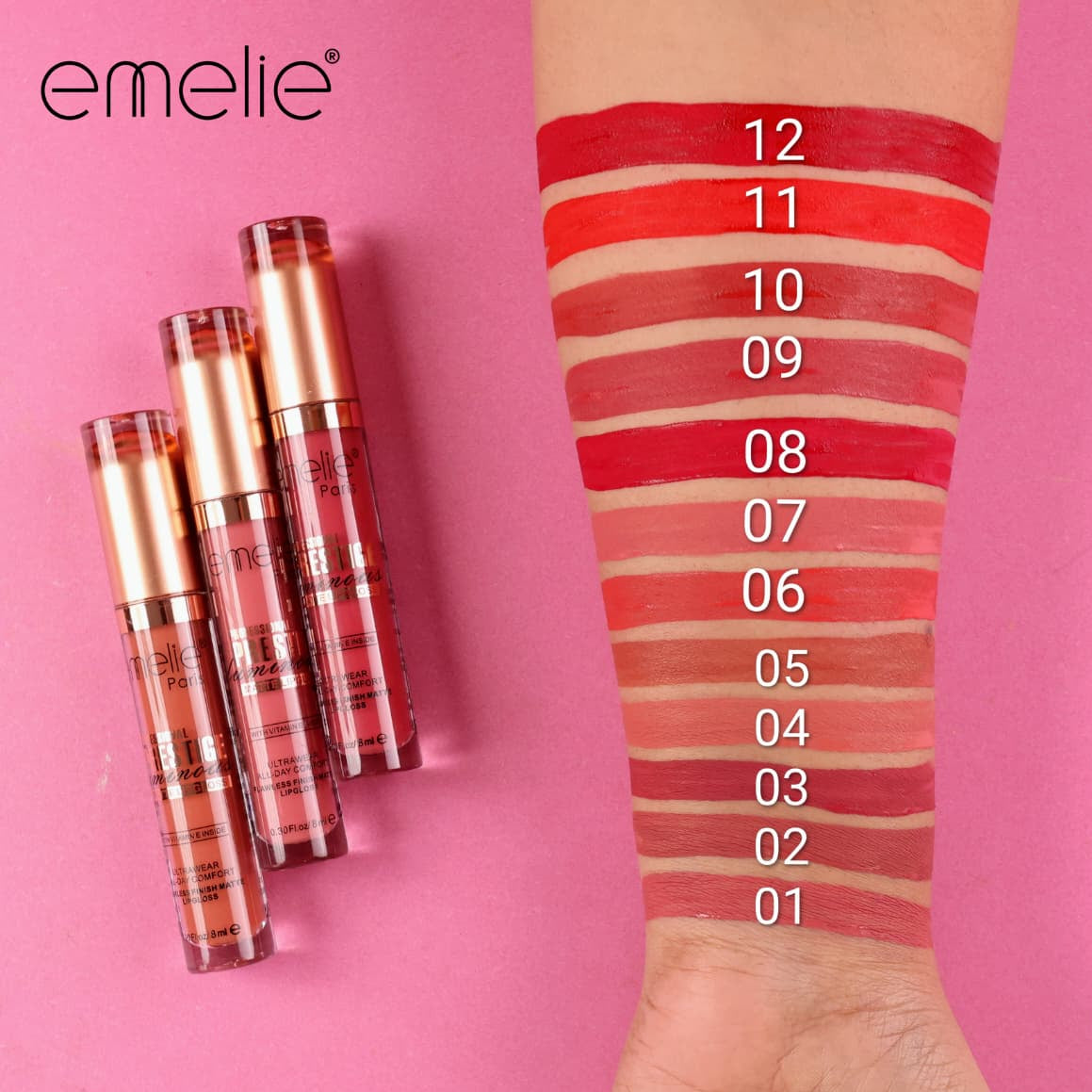 Emelia Paris Flawless Finish Matte LipGloss