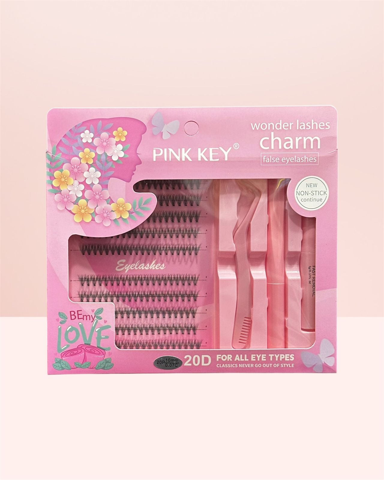 Pink Key Eyelash Extension