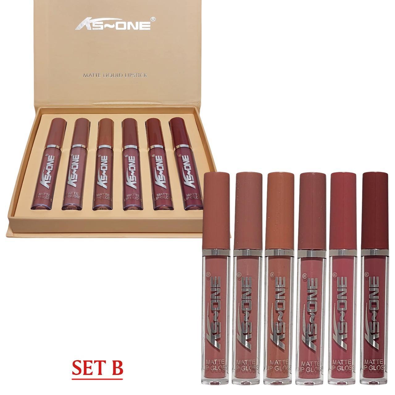 KS-One Matte Liquid Lipstick Lipgloss 6Pcs Set