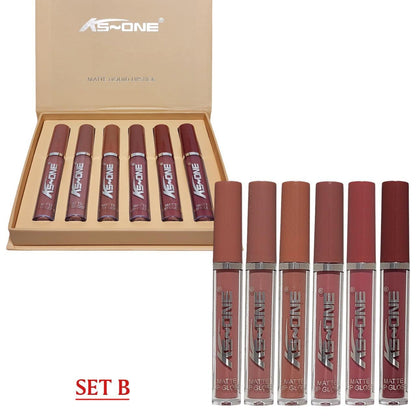 KS-One Matte Liquid Lipstick Lipgloss 6Pcs Set