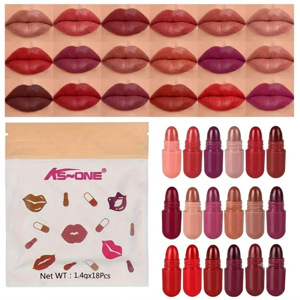KS-One Matte Lipstick Capsule Pack Of 18