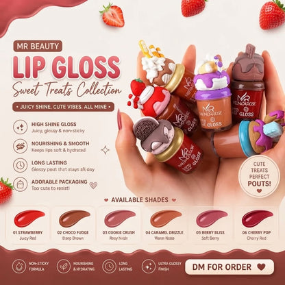 Melinda RoseIce Ice Cream Donut Lip Gloss 6 Pcs Set