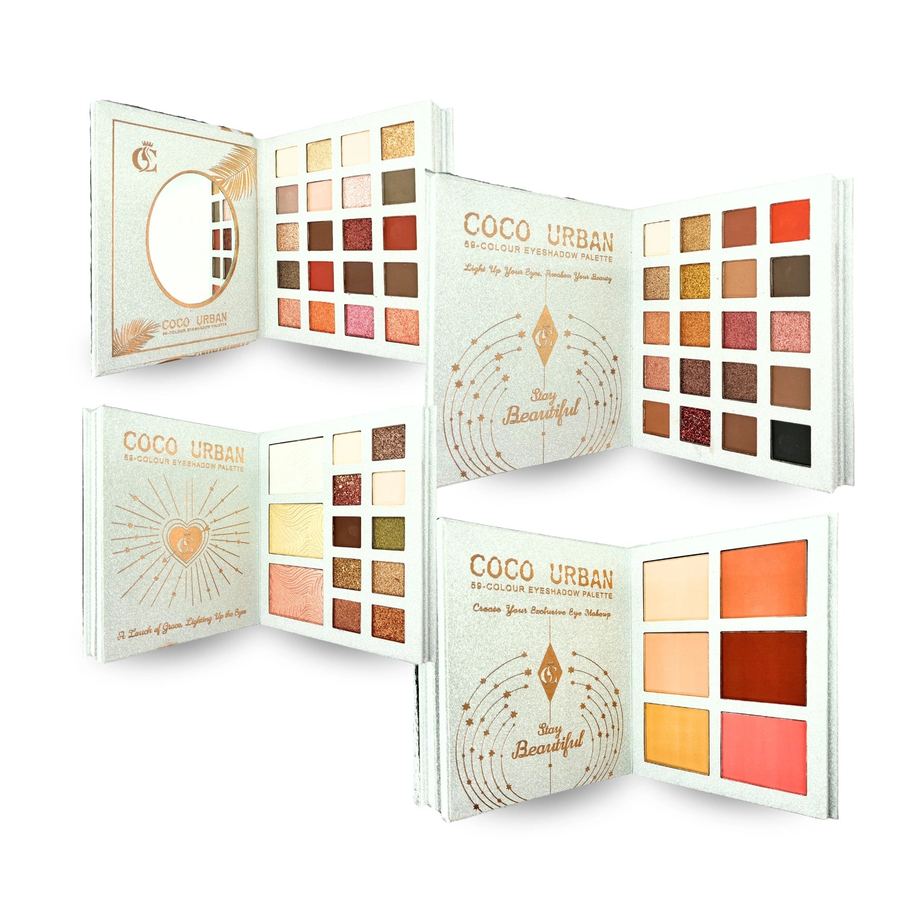 Coco Urban All In One 4 Fold Eyeshade Professional Makeup Palette