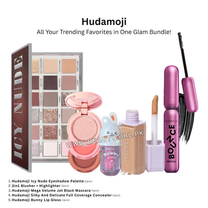Hudamoji All Your Trending Favorites in One Glam Bundle 5in1 Makeup Deal