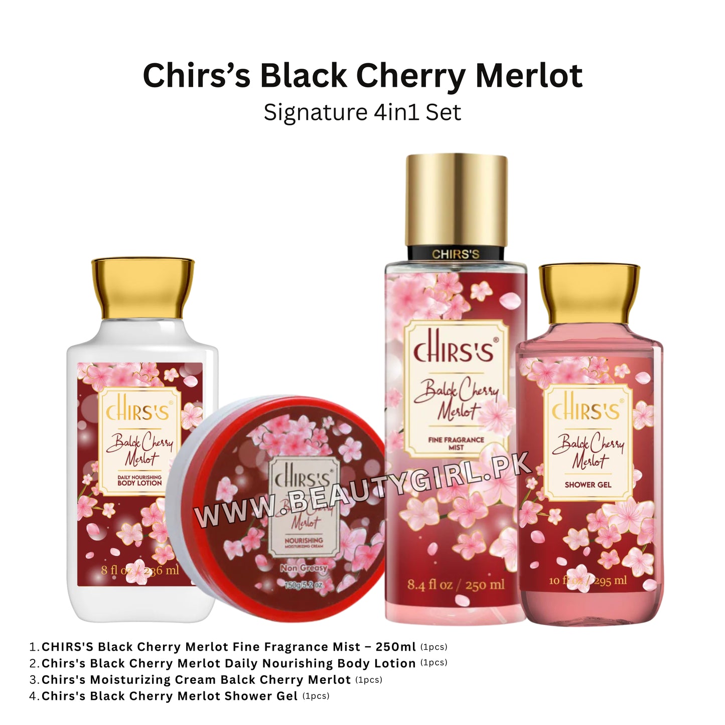 Chirs’s Black Cherry Merlot Signature 4in1 Set