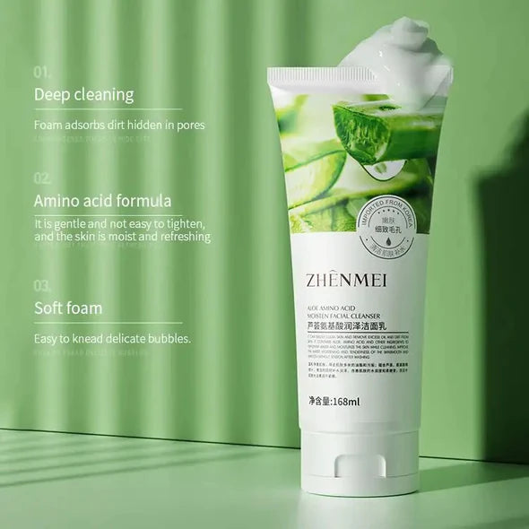 ZHENMEI Aloe Amino Acid Moisturizing Facial Cleanser 168ml