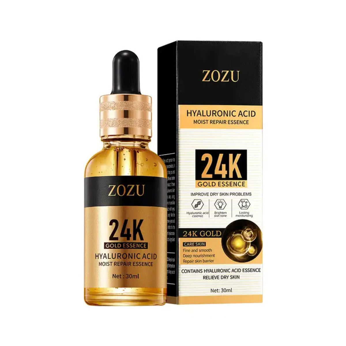 ZOZU Whitening Vitamin C Serum Skin Care Anti Aging 24k Gold Serum
