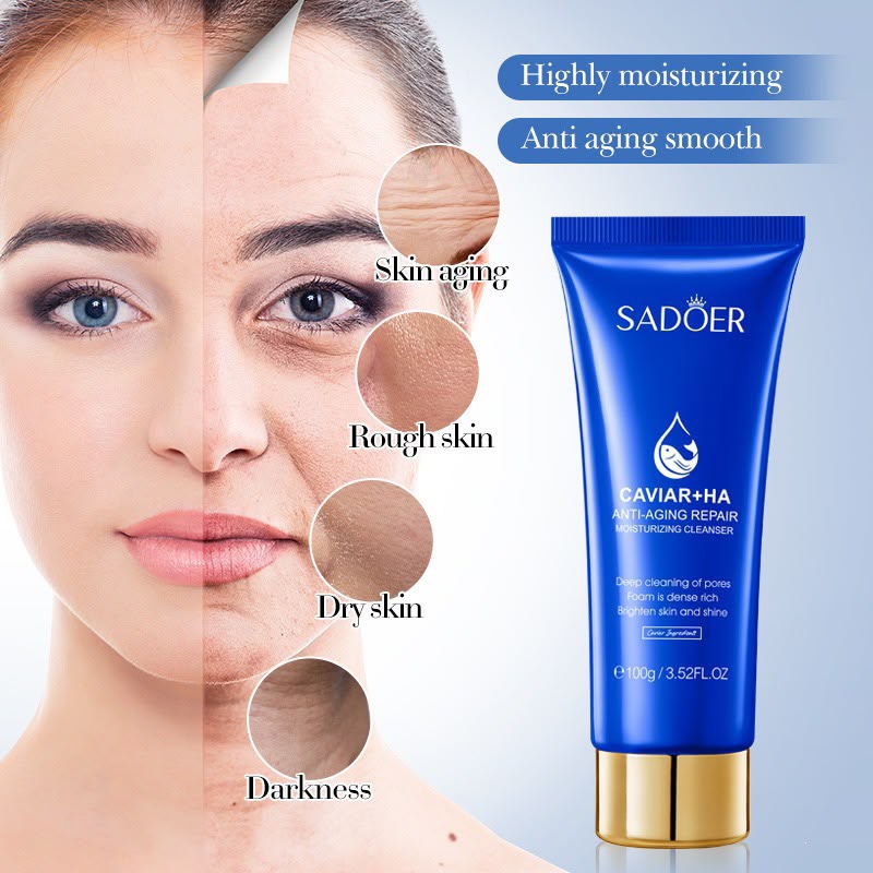Sadoer Caviar + Hyaluronic Acid Cleanser - 100g