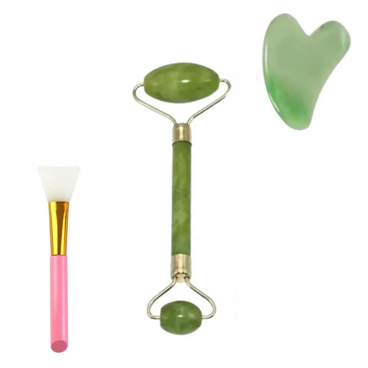 Sweet Beauty Kiss Lovely 3 Piece Set Of Jade Stone Face Pushing Eye Beauty Lifting And Tightening Roller Beauty Tool