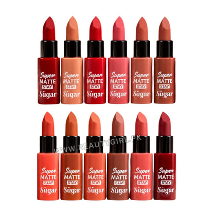 Miss Rose Sugar Super Stay Matte Lipstick Set – 12 Pieces