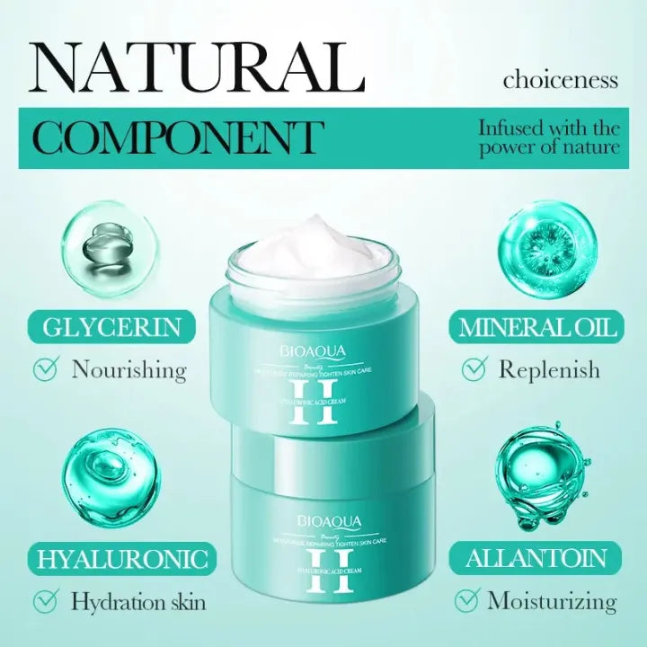 Bioaqua Hyaluronic Acid Face Cream Whitening Moisturizing Brightening Repairing Anti Wrinkle Facial Cream 60g