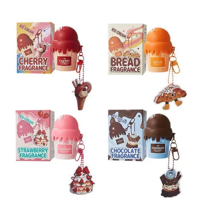 Mini Ice Cream Perfume Keychain for Girls