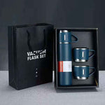 Stainless Steel Vacuum Flask Set 500ml Double Wall Thermos Set Vacuum Flask Gift Set With Double Lids Imported Quality